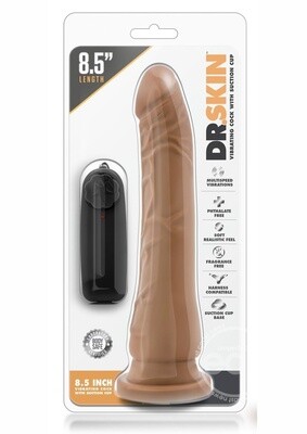 DR SKIN VIBRATING COCK WITH SUCTION CUP 8.5