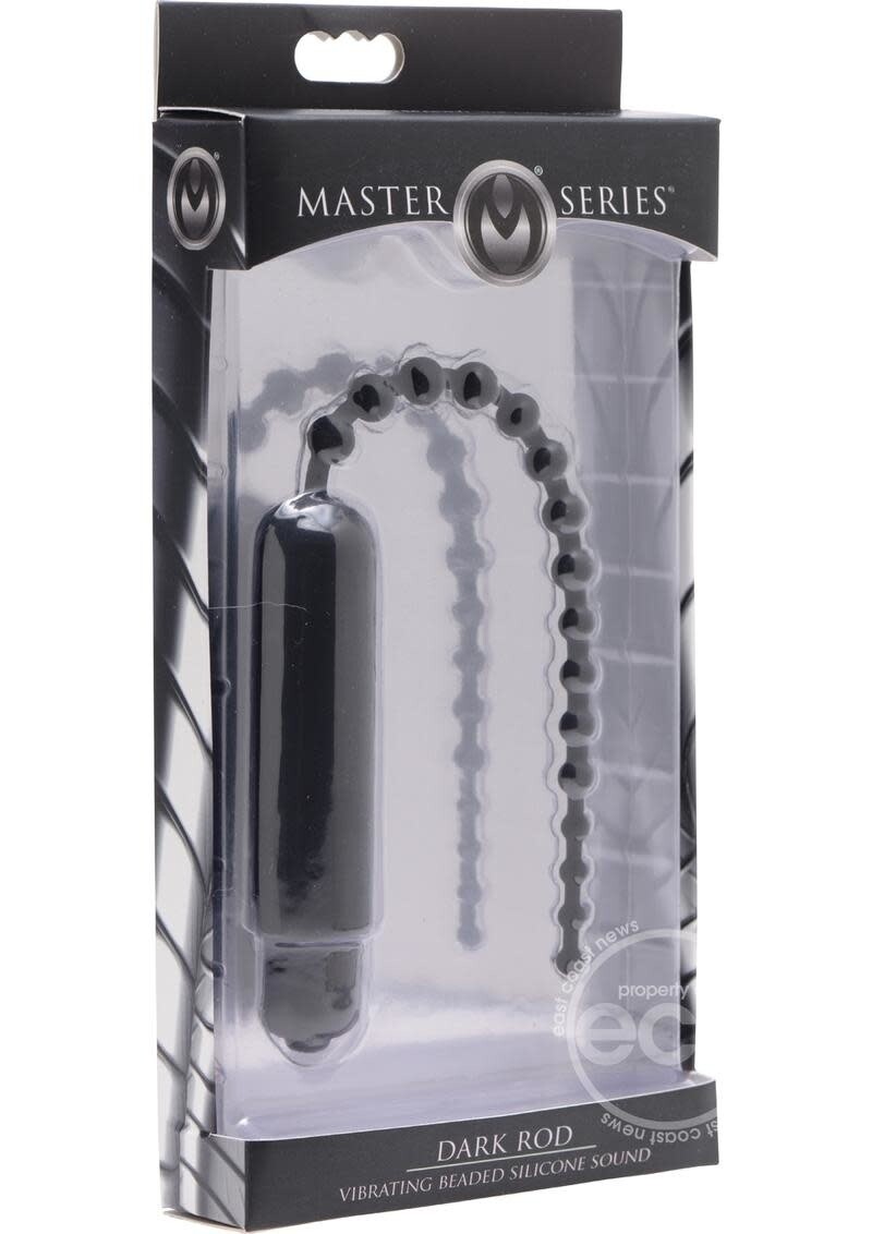 MASTER SERIES DARK ROD VIBRATING BEADED SILICONE SOUND