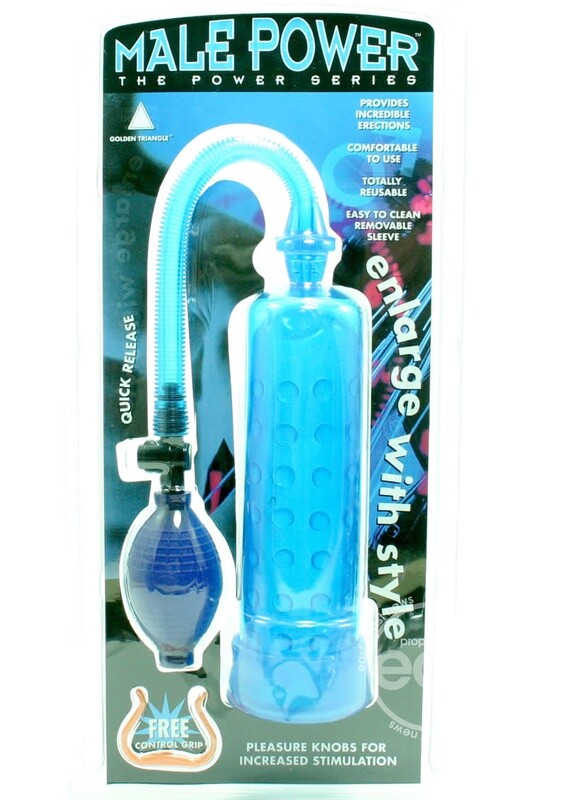 MALE POWER W/GRIP BLUE