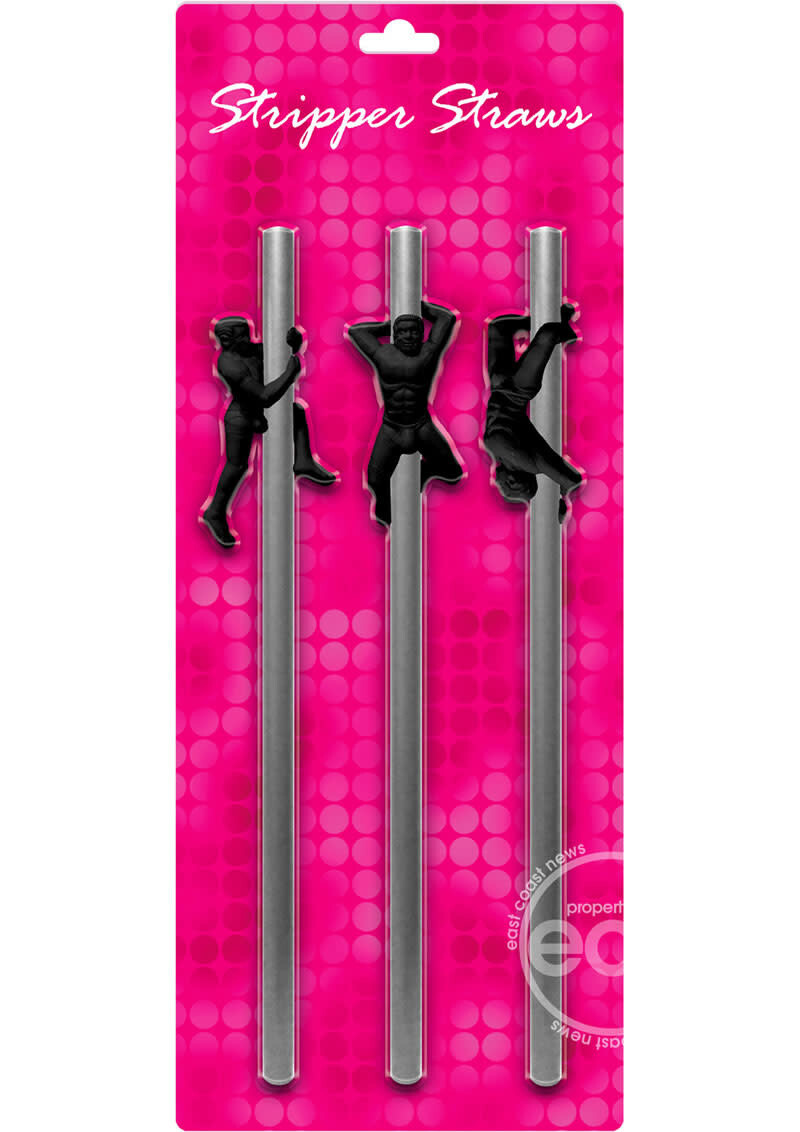 STRIPPER STRAWS (3PC) MALE