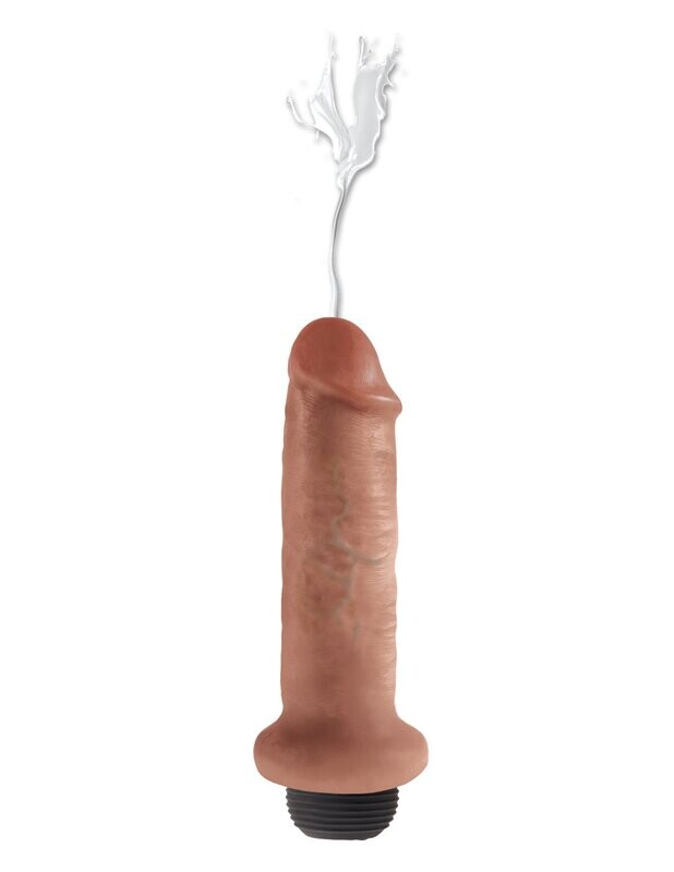 KING COCK SQUIRTIN 6" TAN