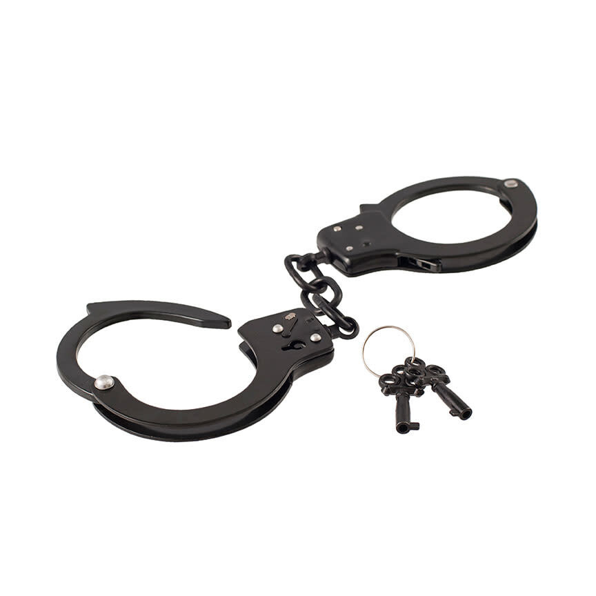 SINGLE LOCK HAND CUFFS BLACK