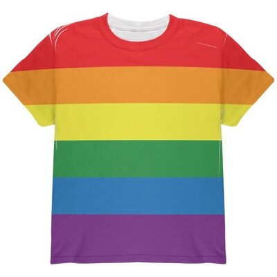 YOUTH CREW PRIDE FLAG RAINBOW/ BACK IS WHITE