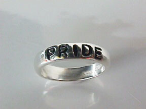 PRIDE WORD STERLING SILVER RING SIZE 9