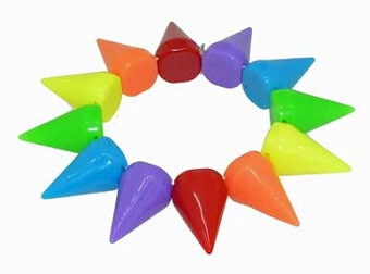RAINBOW STUDS/SPIKES BRACELET