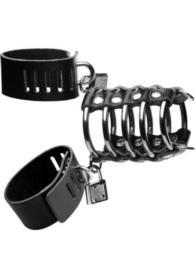 STRICT 5 RING CHASITY DEVICE W/ COCK & BALL STRAP