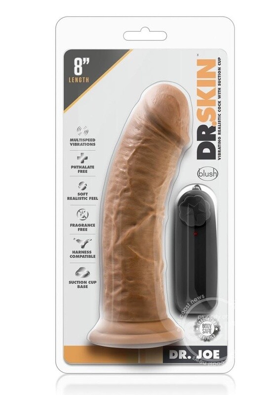 DR SKIN DR JOE 8" VIBRATING DILDO