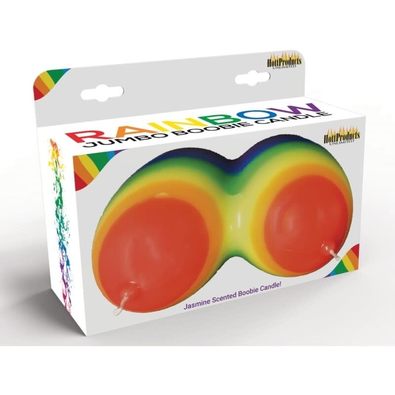 RAINBOW JUMBO BOOBIE CANDLE