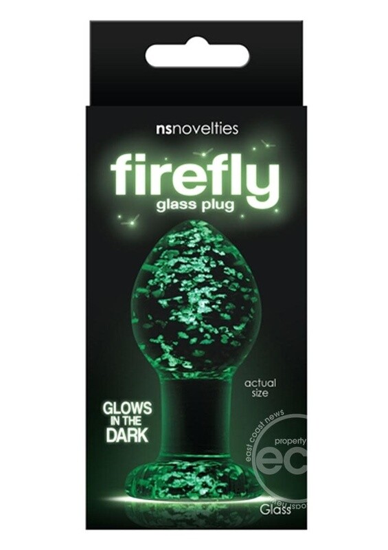 FIREFLY GLASS PLUG MEDIUM CLEAR 3 FIREFLY GLASS PLUG MEDIUM CLEAR 3" GLOW IN THE DARK