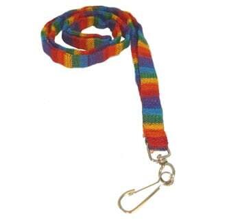 RAINBOW WOVENN SNAP LANYARD