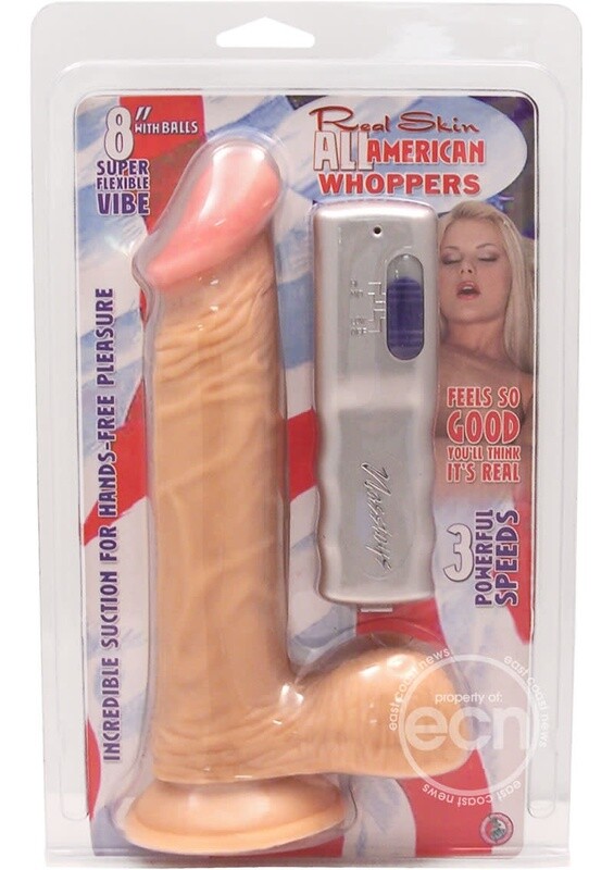 ALL AMERICAN WHOPPER 8" W/BALLS FLESH