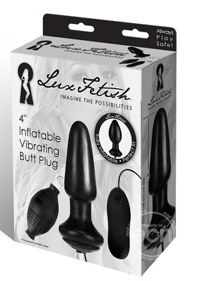 LUX FETISH LATEX INFLATABLE VIBRATING BUTT PLUG