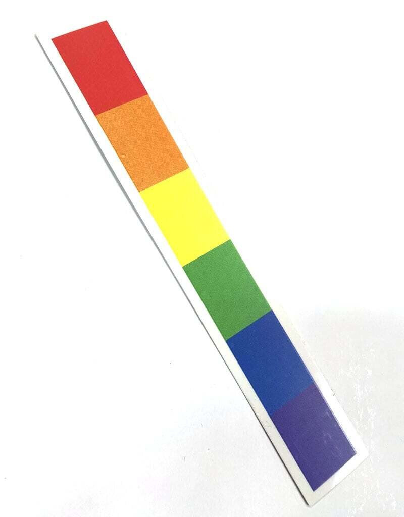 RAINBOW STRIP 1" X 7.25" STICKER