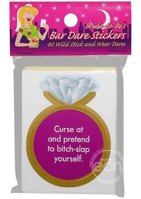 BRIDE TO BE BAR DARE STICKERS - 50% OFF