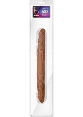 B YOURS DOUBLE DILDO 14 inch BROWN