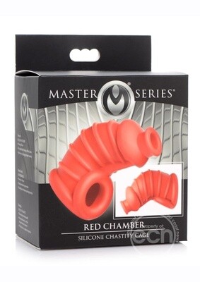 MASTER SERIES DARK CHAMBER SILICONE CHASTITY CAGE