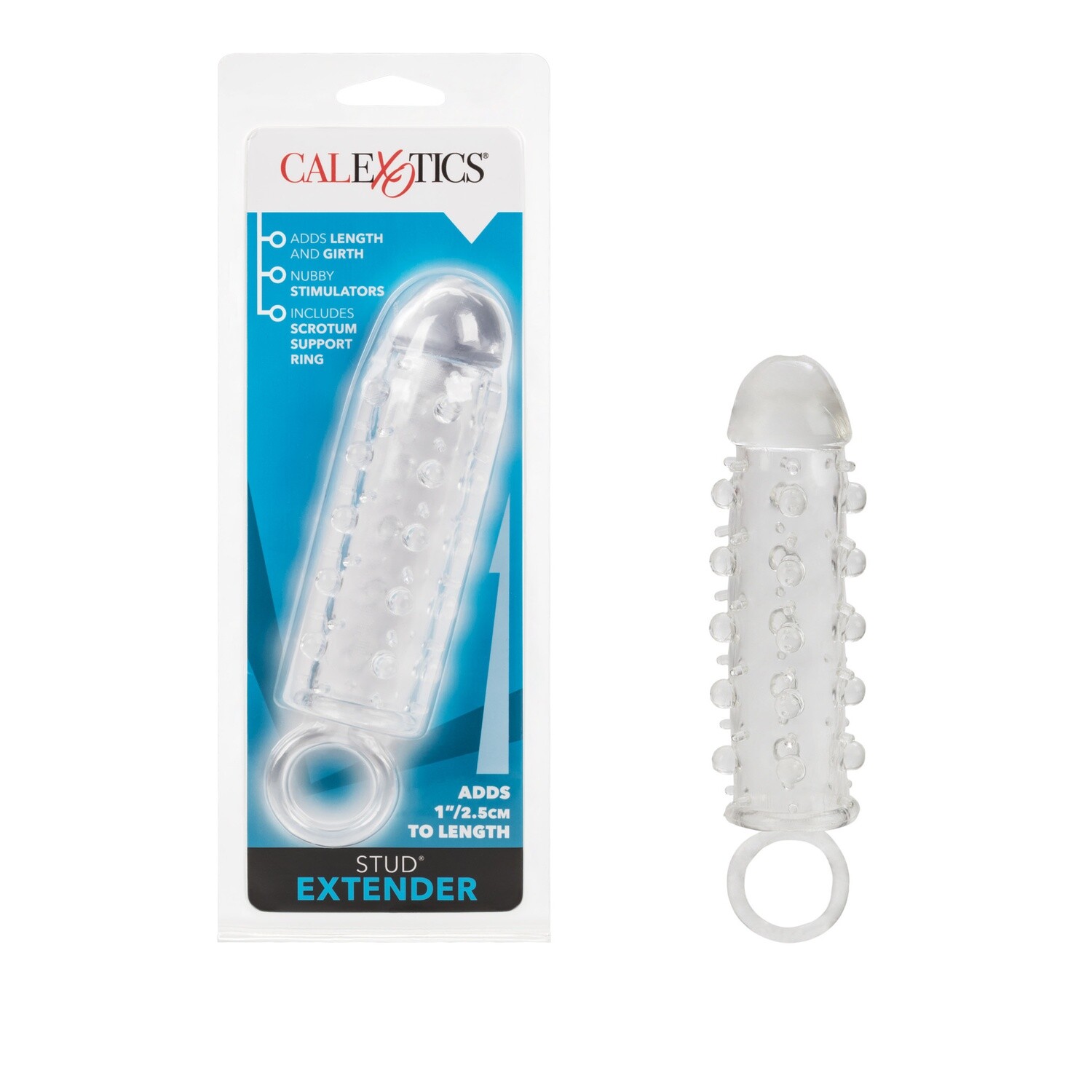 STUD EXTENDER WITH SUPPORT RING 5.5in CLEAR
