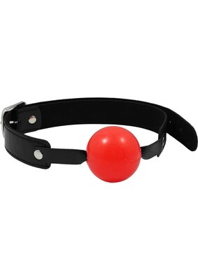 S&M SOLID BALL GAG RED & BLACK