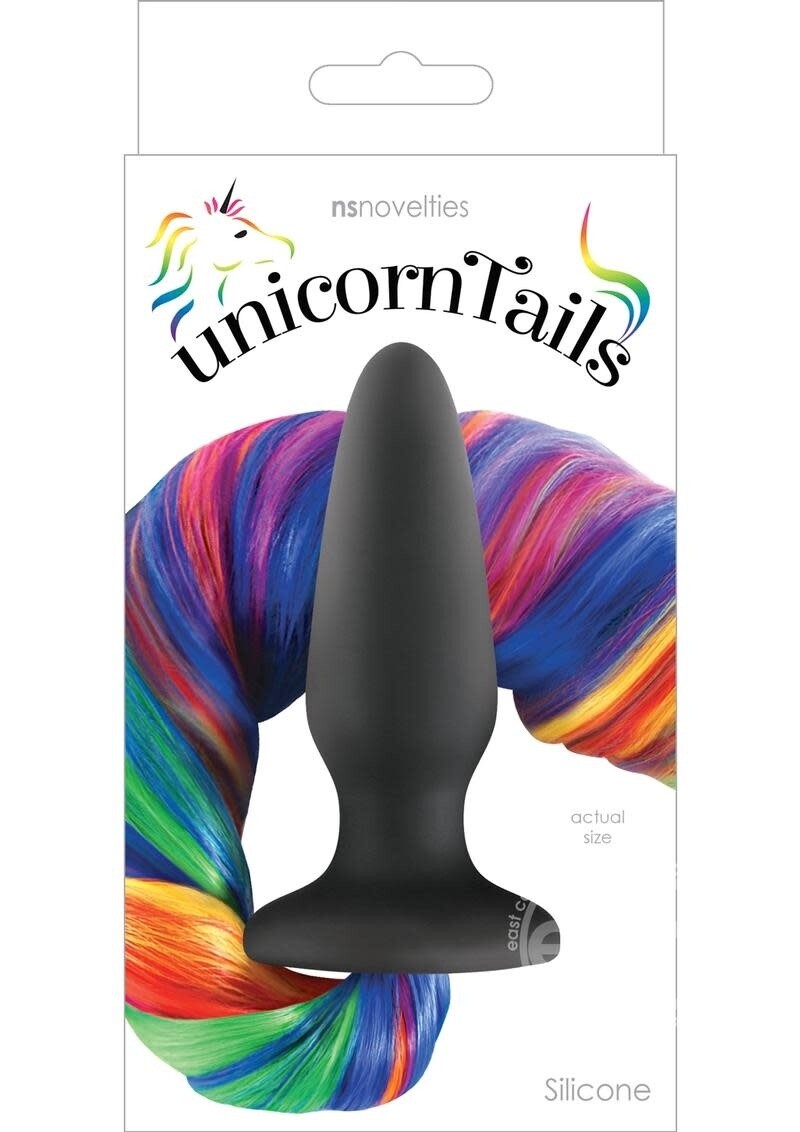 UNICORN TAILS SILICONE ANAL PLUG RAINBOW