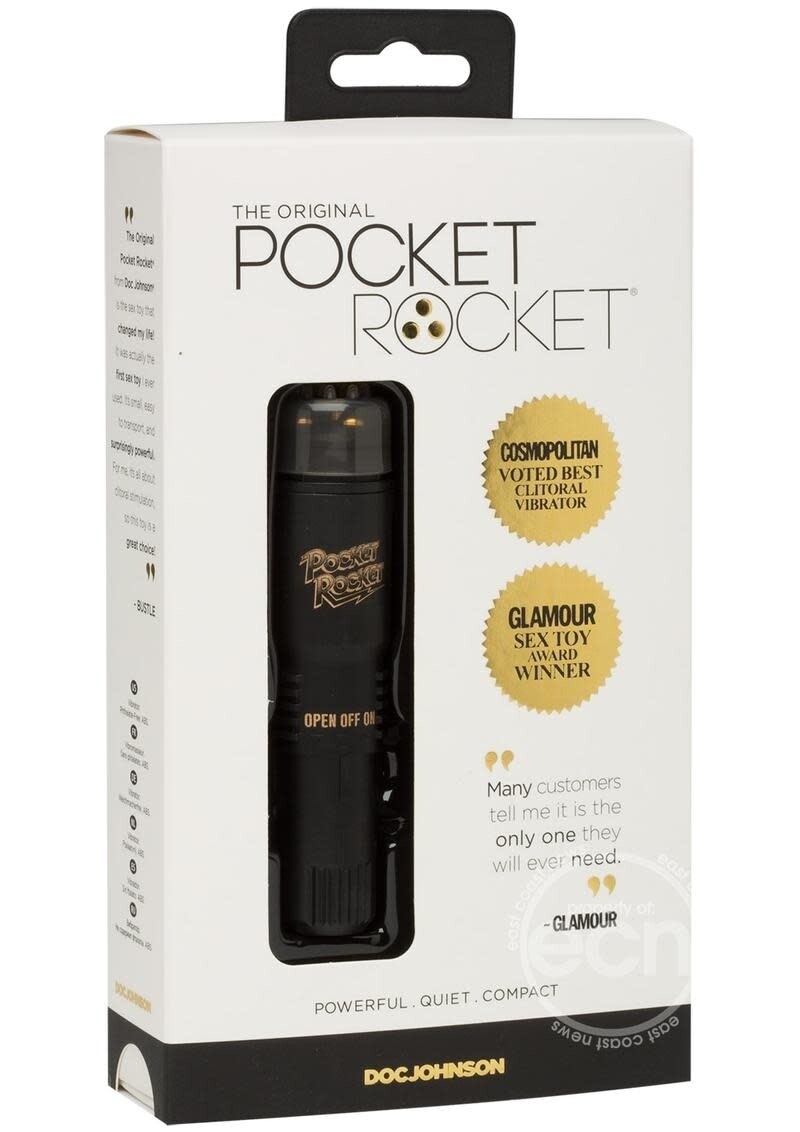 POCKET ROCKET LIMITED EDITION MINI MASSAGER VELEVET TOUCH BLACK 4"