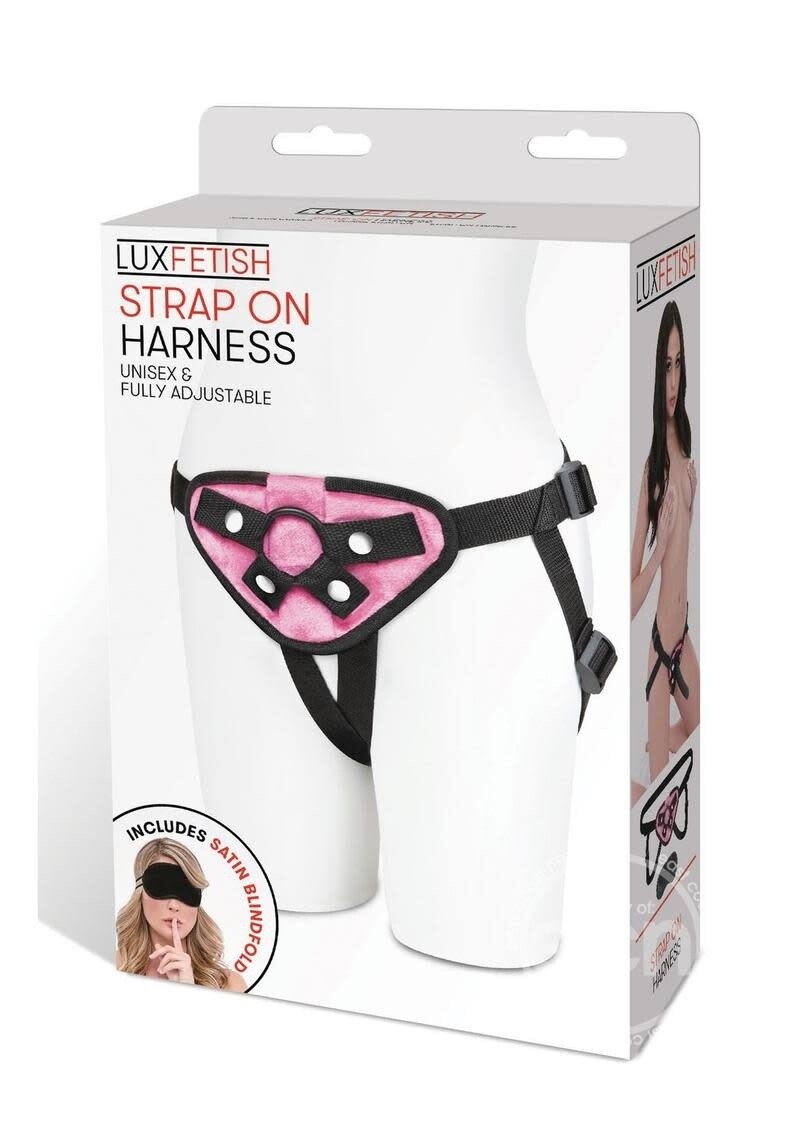 LUX VELVET STRAP ON HARNESS