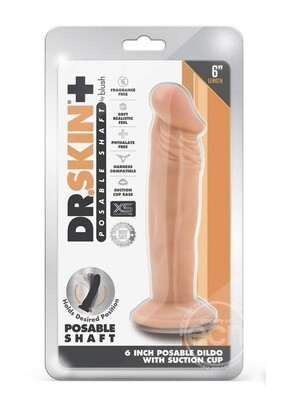 DR SKIN PLUS POSABLE DILDO 6 DR SKIN PLUS POSABLE DILDO 6"