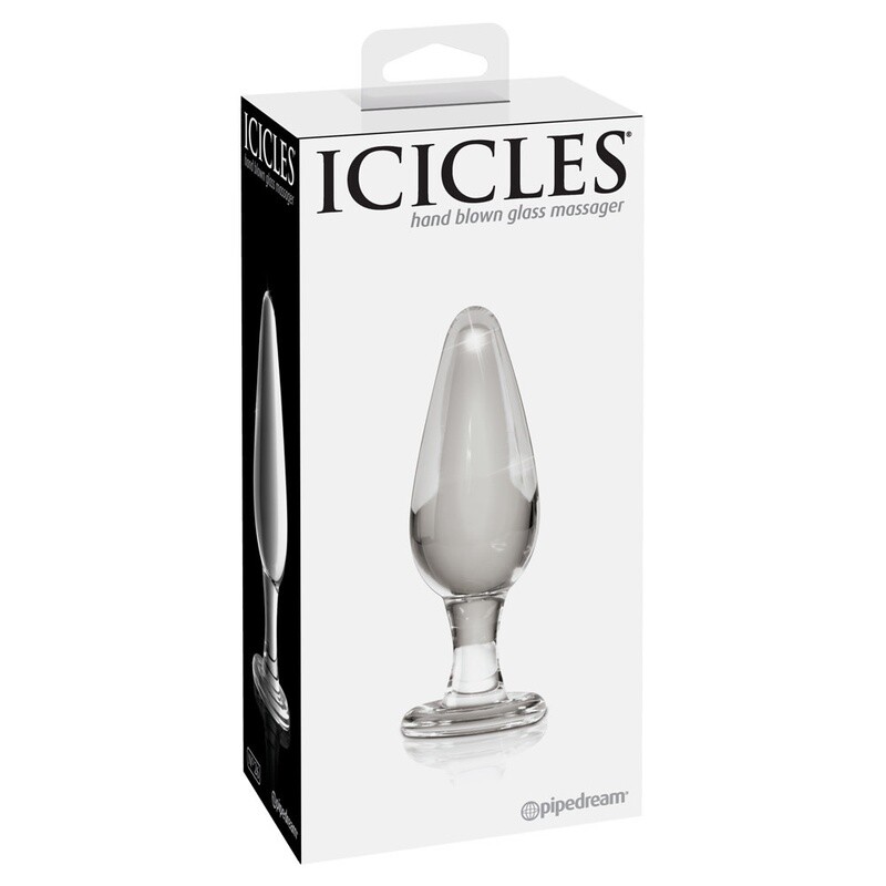 ICICLES # 26 CLEAR GLASS ANAL PLUG ICICLES # 26 CLEAR GLASS ANAL PLUG