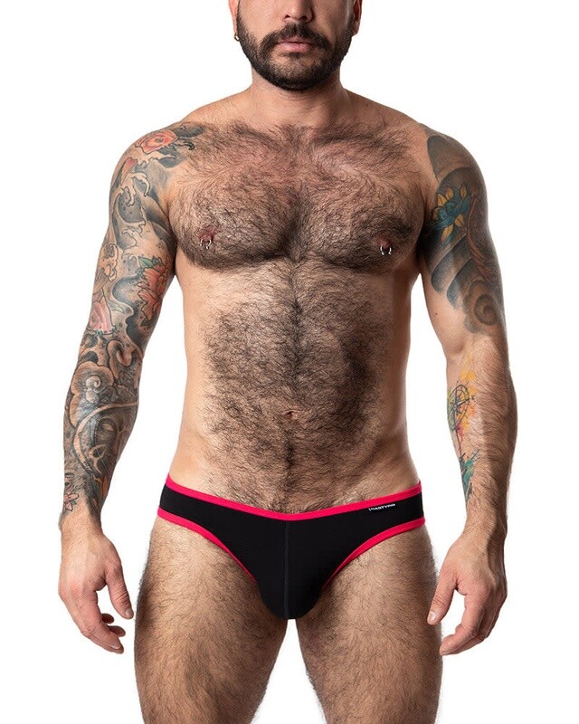 NASTY PIG PROFILE LOWRISE BRIEF BLACK & RED