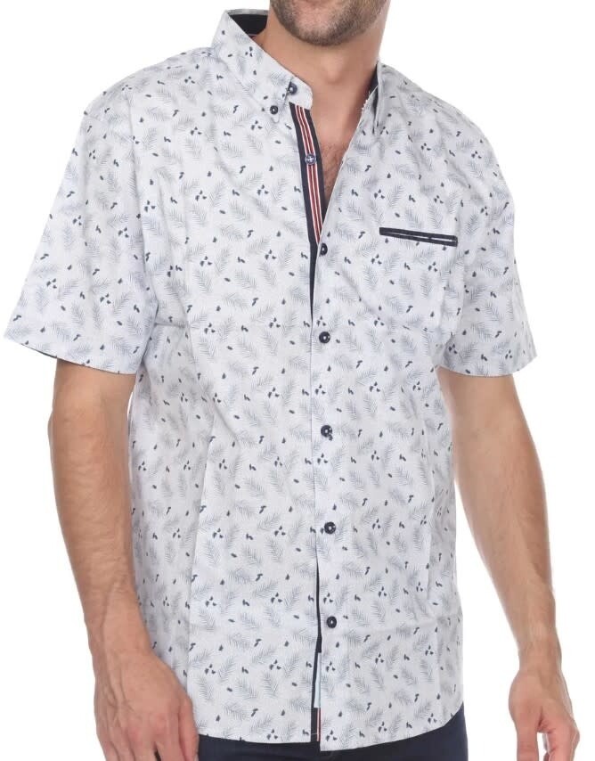 MOJITO X SLIM FIT HYPER STRETCH PRINT SHIRT LEAF, Size: SMALL