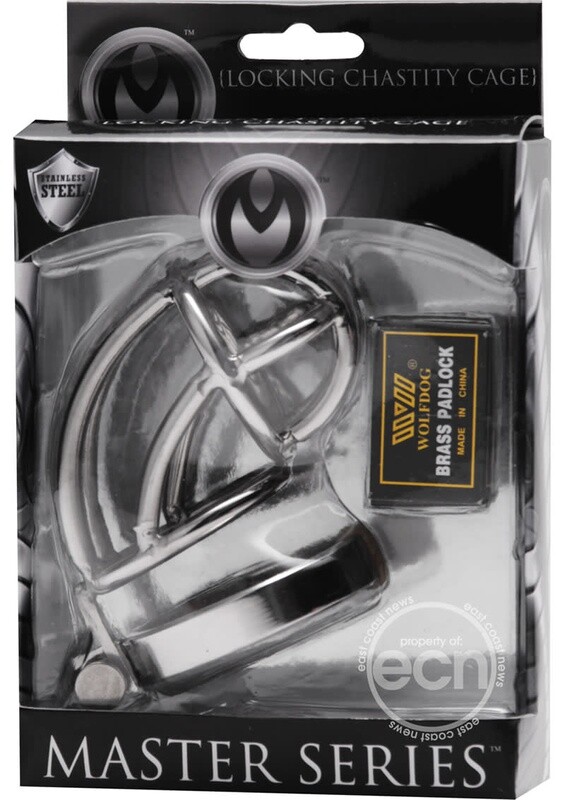 MASTER SERIES CAPTUS LOCKING CHASTITY CAGE