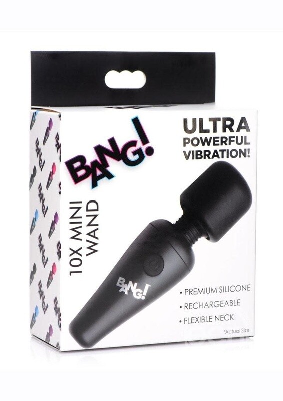 BANG! 10X VIBRATING MINI SILICONE RECHARGEABLE WAND