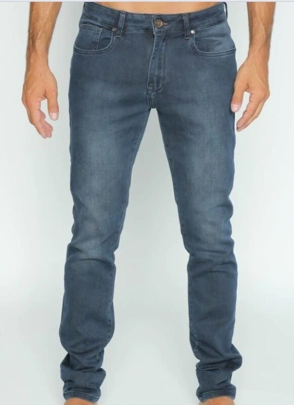 EIGHT X SLIM FIT STRETCH FADED DARK JEANS