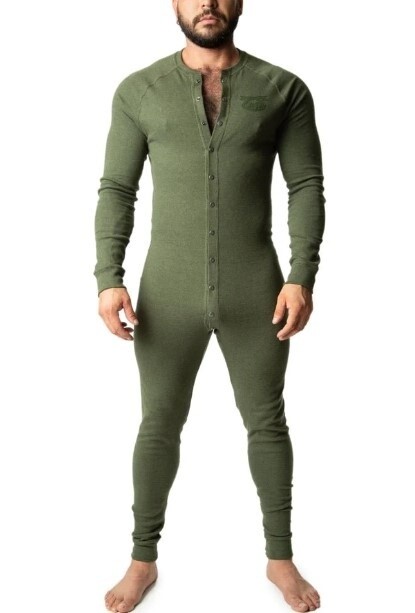 NASTY PIG UNION SUIT HEATHER ARMY