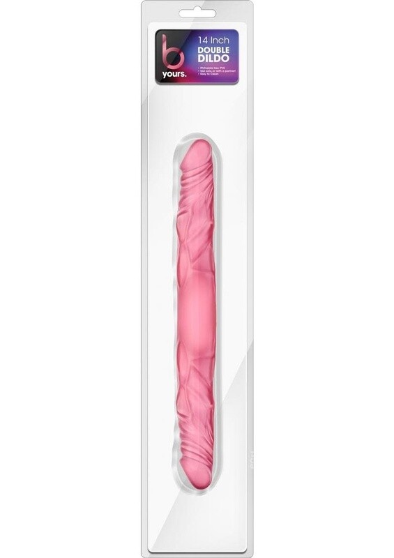 B YOURS DOUBLE DILDO 14 B YOURS DOUBLE DILDO 14" PINK