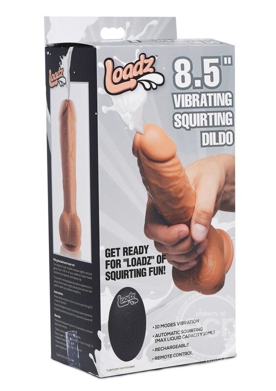 LOADZ VIBRATING SQUIRTING DILDO 8.5" WITH REMOTE