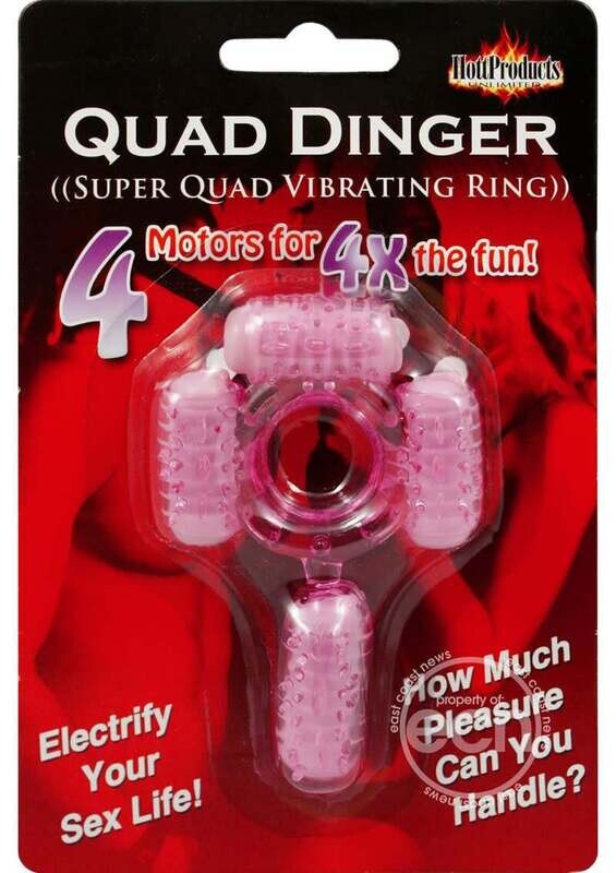 HUMM DINGER SUPER QUAD VIBRATING COCK RING HUMM DINGER SUPER QUAD VIBRATING COCK RING