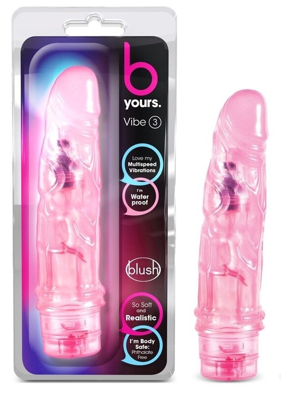 B YOURS VIBE 03 VIBRATING DILDO PINK