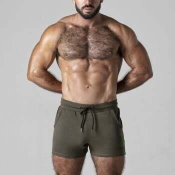 LOCKER GEAR SIDE STRIPE MINI SHORT KHAKI