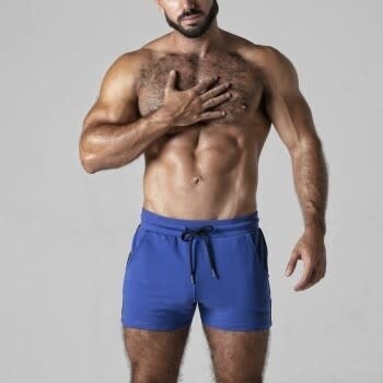 LOCKER GEAR SIDE STRIPE MINI SHORT BLUE