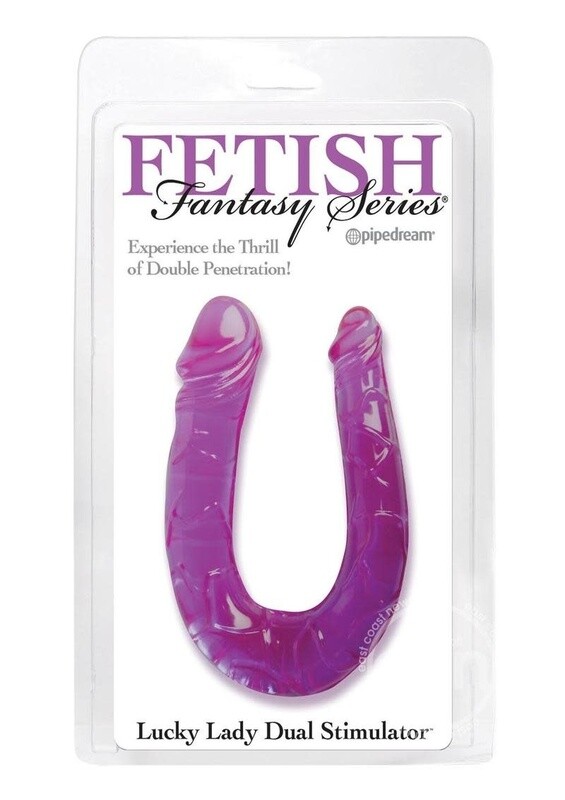 LUCKY LADY DUAL STIMULATOR 12" PURPLE