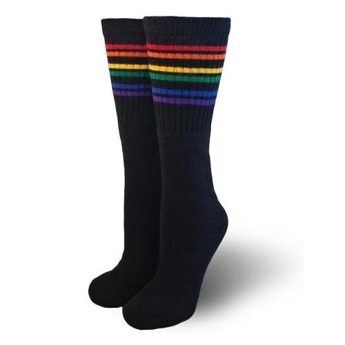 PRIDE THIN STRIPE TUBE SOCKS 19"  