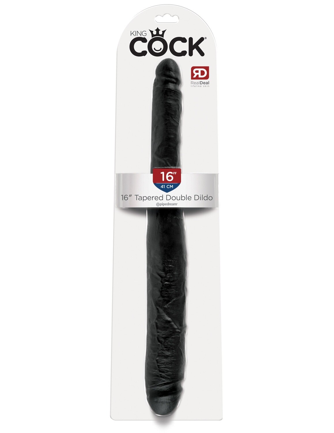 KING COCK 16" TAPERED DOUBLE DILDO BLACK