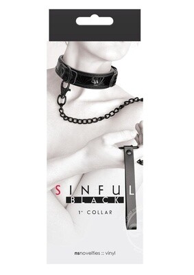 SINFUL COLLAR 1" WITH LEASH
