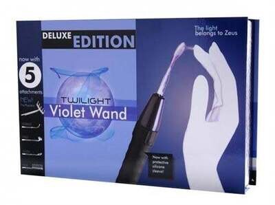 ZEUS DELUX TWILIGHT VIOLET WAND WITH 5 ATTACHMENTS