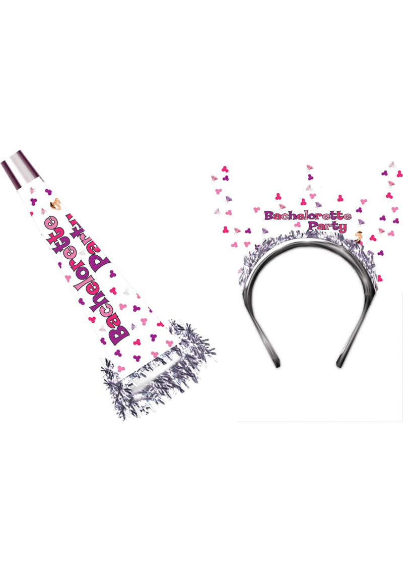 BACHELORETTE TIARAS & TOOTERS 8pack  (DISC.)