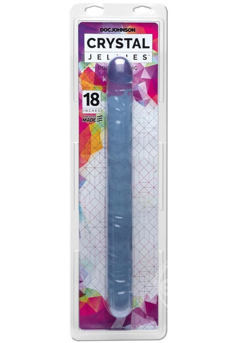 CRYSTAL JELLIES DOUBLE DILDO CLEAR 18"