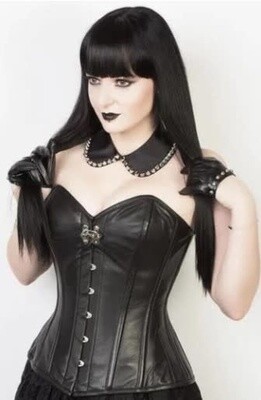 EVEREST FAUX LEATHER OVERBUST CORSET
