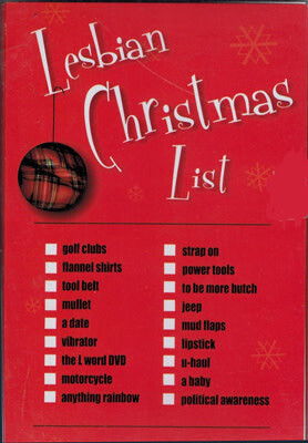 X MAS CARD-LESBIAN CHRISTMAS LIST