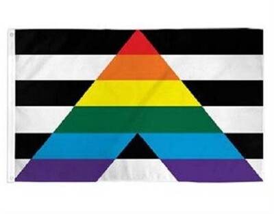 GAY STRAIGHT ALLIANCE FLAG 3'X5' POLYESTER