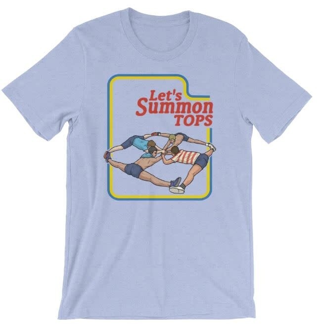 SWISH EMBASSY 'LET'S SUMMON TOPS" T-SHIRT HEATHER BLUE